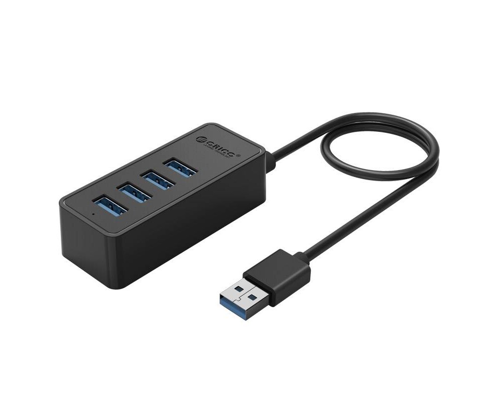 USB хъб 4-портов USB 3.0 хъб Orico W5P-U3-100-BK-PRO 1 м кабел 5