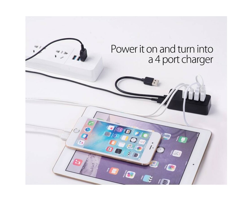 USB хъб 4-портов USB 3.0 хъб Orico W5P-U3-100-BK-PRO 1 м кабел 12