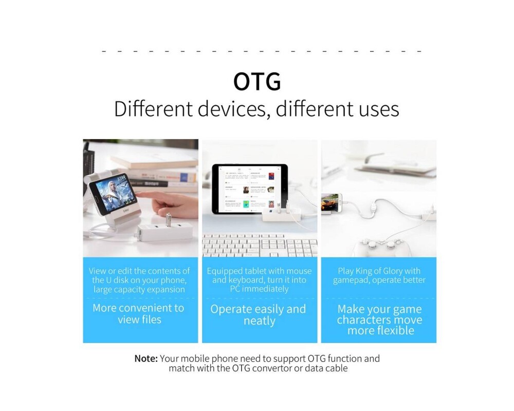USB хъб 4-портов USB 3.0 хъб Orico W5P-U3-100-BK-PRO 1 м кабел 11
