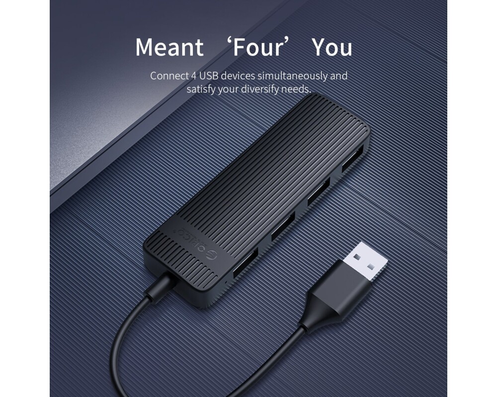 USB хъб Orico USB2.0 HUB 4 port Black - FL02-BK 5