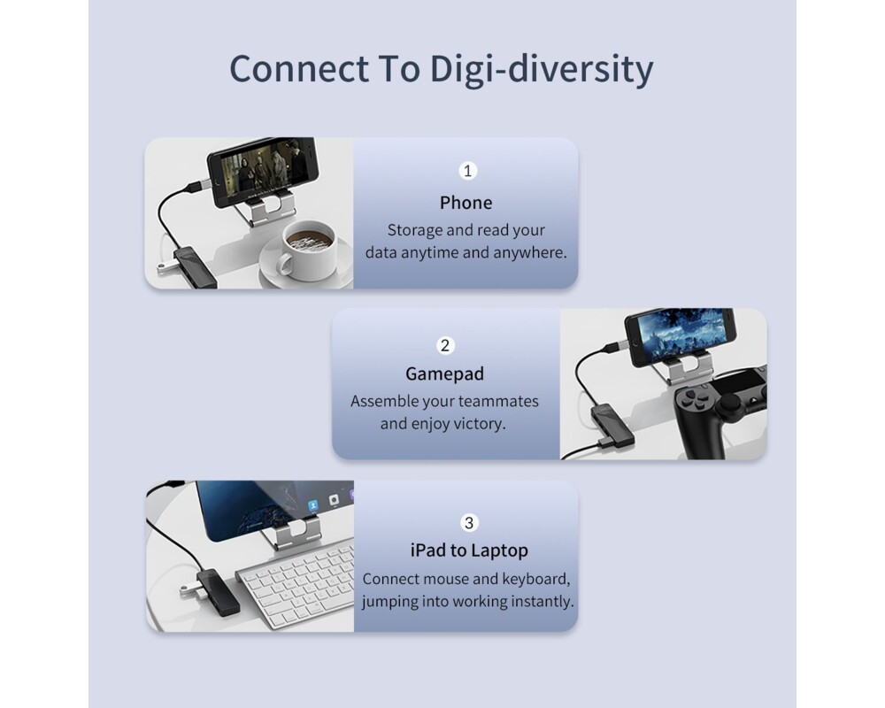 USB хъб Orico USB2.0 HUB 4 port Black - FL02-BK 9