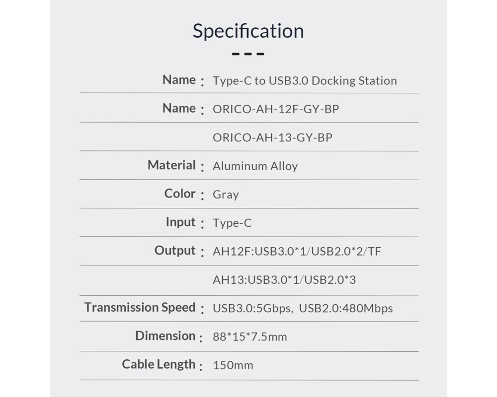 USB хъб Orico USB3.0/2.0 HUB 4 port - Type-C inp... 21