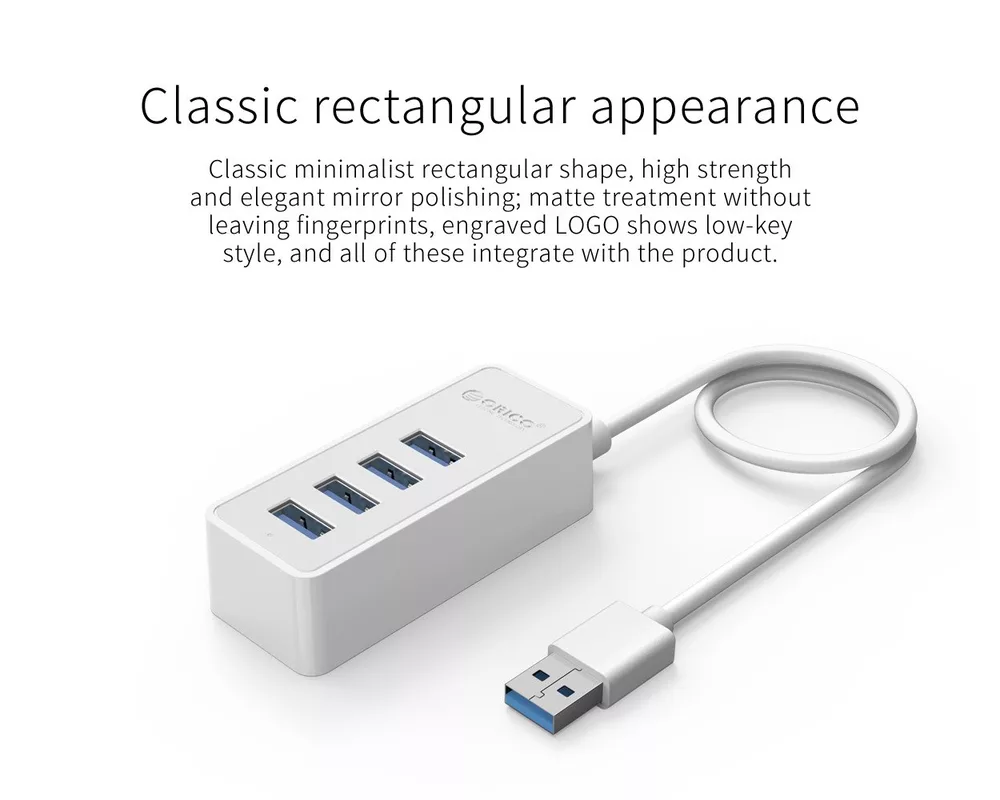 USB хъб Orico USB3.0 HUB 4 port - USB/Micro USB input 17