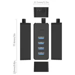 USB хъб Orico USB3.0 HUB 4 port - USB/Micro USB input 3