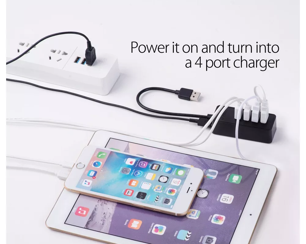USB хъб Orico USB3.0 HUB 4 port - USB/Micro USB input 15