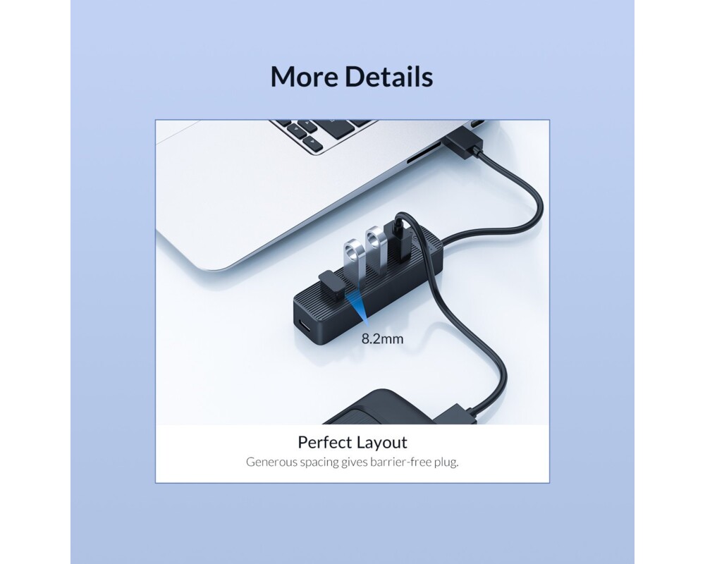 USB хъб Orico USB3.0 HUB 4 port - Type C input 14