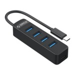 <span>USB хъб</span> Orico USB3.0 HUB 4 port - Type C input <span class='catalog-num-in-name'>TWC3-4A-BK-EP</span> - 