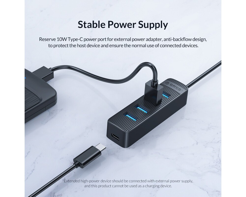 USB хъб Orico USB3.0 HUB 4 port - Type C input 8