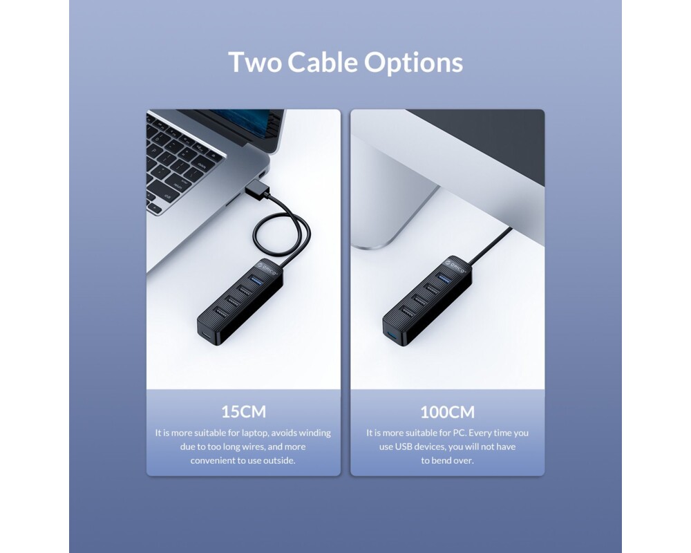 USB хъб Orico USB3.0/2.0 HUB 4 ports - TWU32-4A 10
