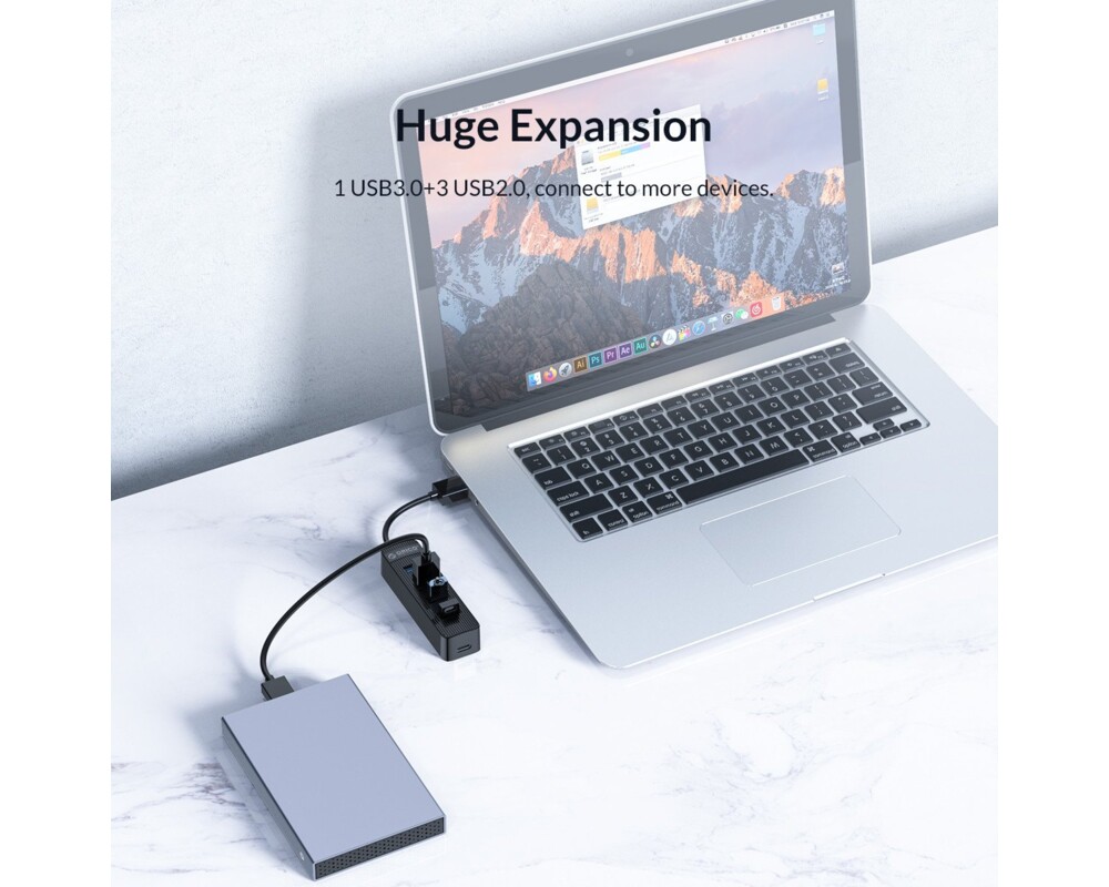 USB хъб Orico USB3.0/2.0 HUB 4 ports - TWU32-4A 6