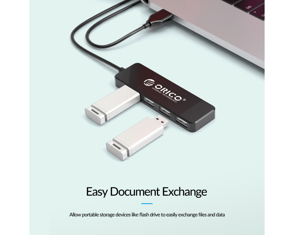 USB хъб Orico USB2.0 HUB 4 port Black - FL01-BK 9