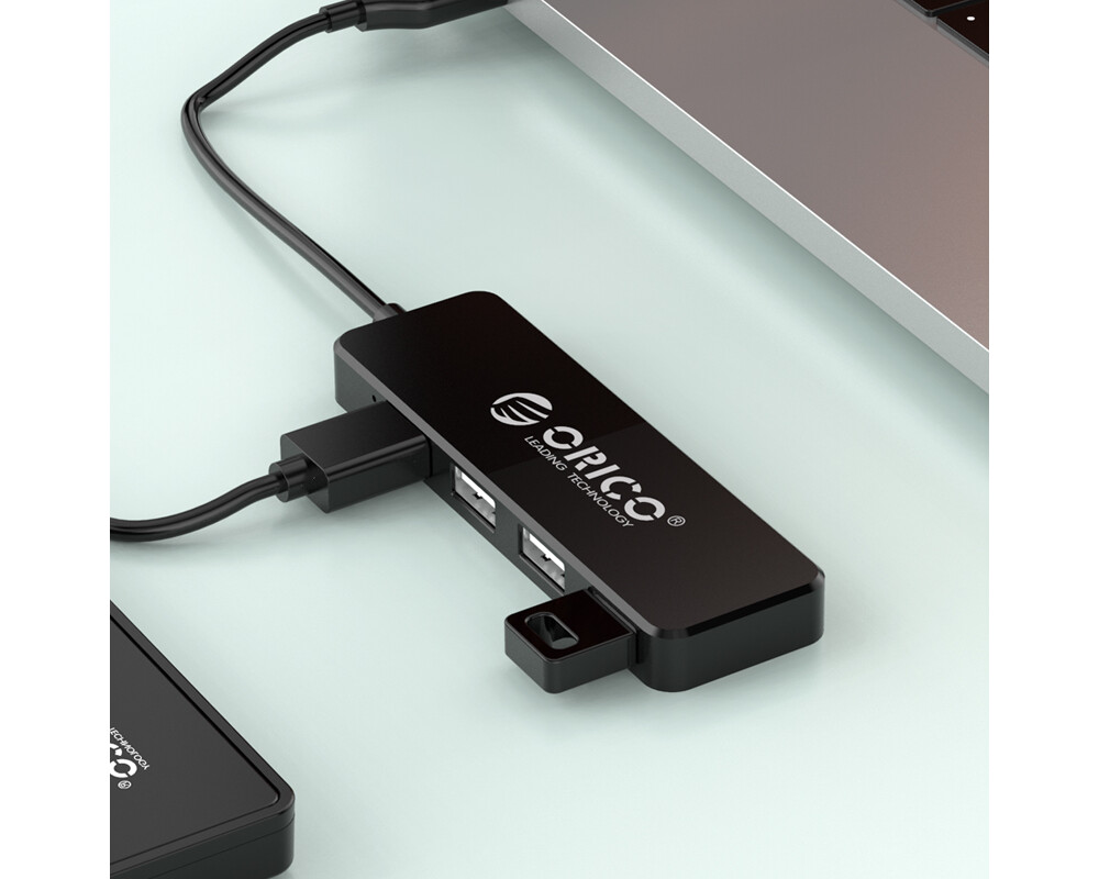 USB хъб Orico USB2.0 HUB 4 port Black - FL01-BK 4