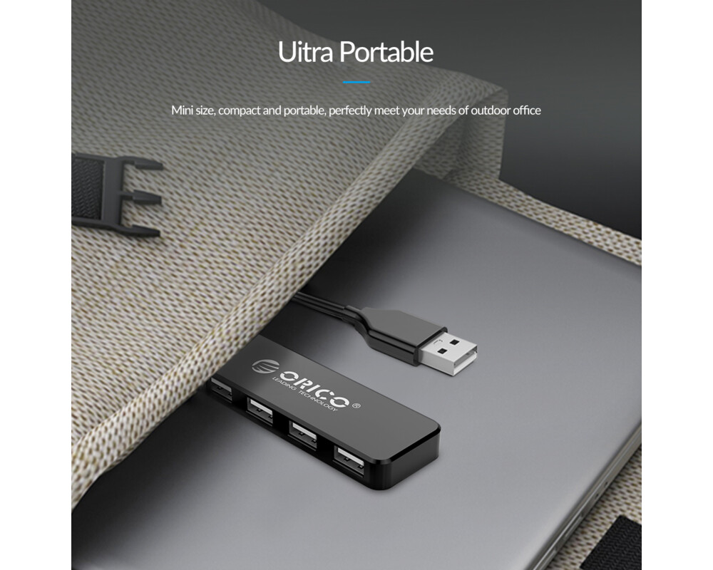 USB хъб Orico USB2.0 HUB 4 port Black - FL01-BK 13
