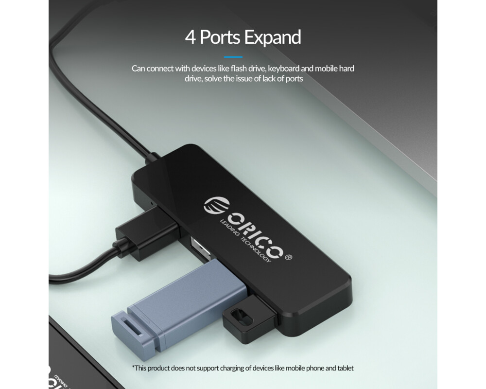 USB хъб Orico USB2.0 HUB 4 port Black - FL01-BK 7