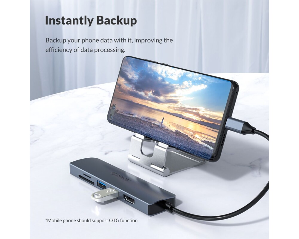 Докинг станция Orico Docking Station Type-C Power Distribution 3.0 100W - Card Reader 15