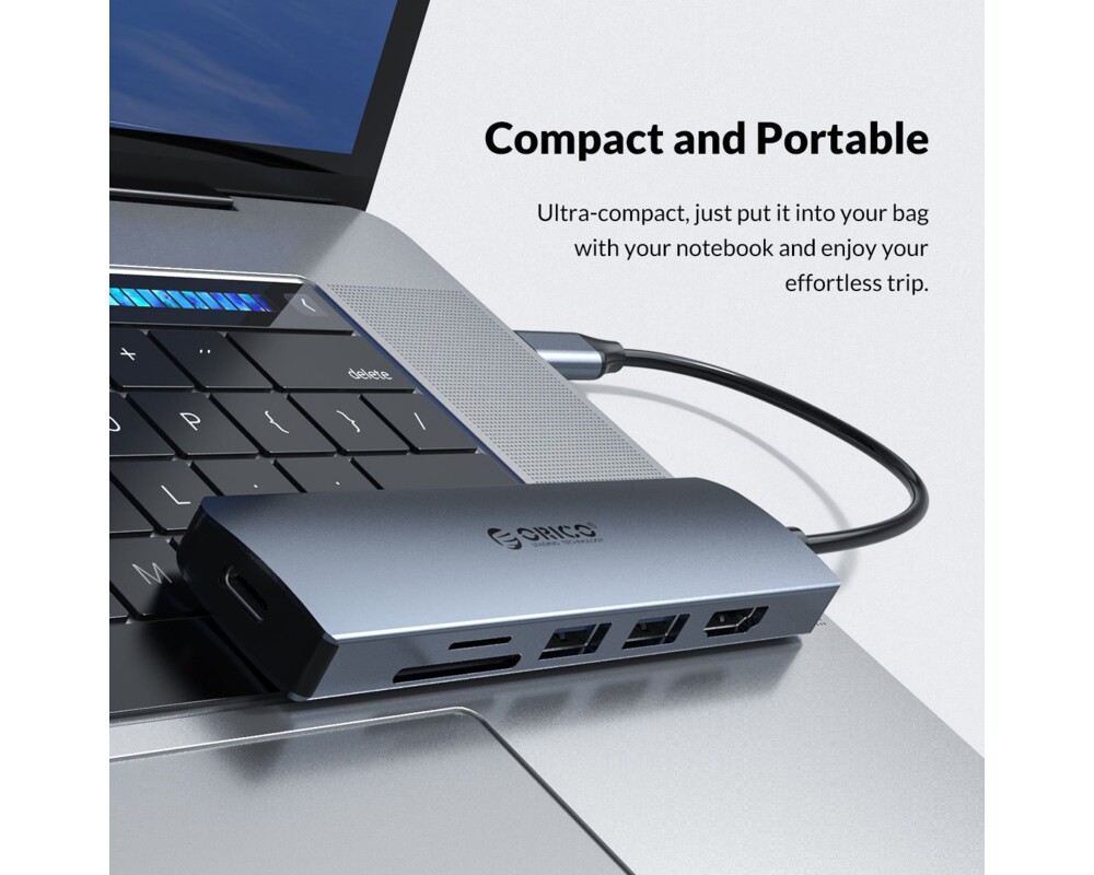 Докинг станция Orico Docking Station Type-C Power Distribution 3.0 100W - Card Reader 18