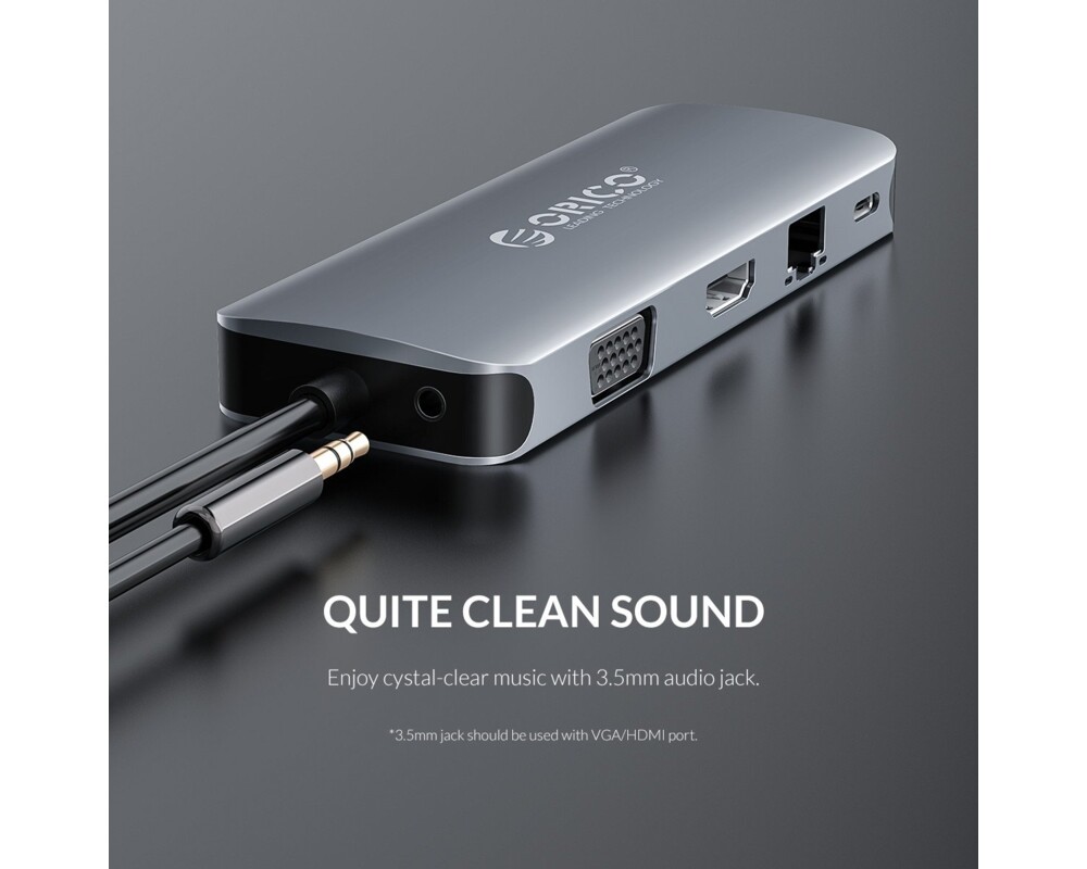 Докинг станция Orico Docking Station Type-C Power Distribution 3.0 100W - LAN 13