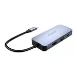 <span>Докинг станция</span> Orico Docking Station Type-C Power Distribution 3.0 100W - LAN <span class='catalog-num-in-name'>MC-U602P-GY-BP</span> - 