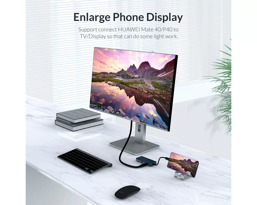 Докинг станция Orico Docking Station Type-C Power Distribution 3.0 100W - LAN 12