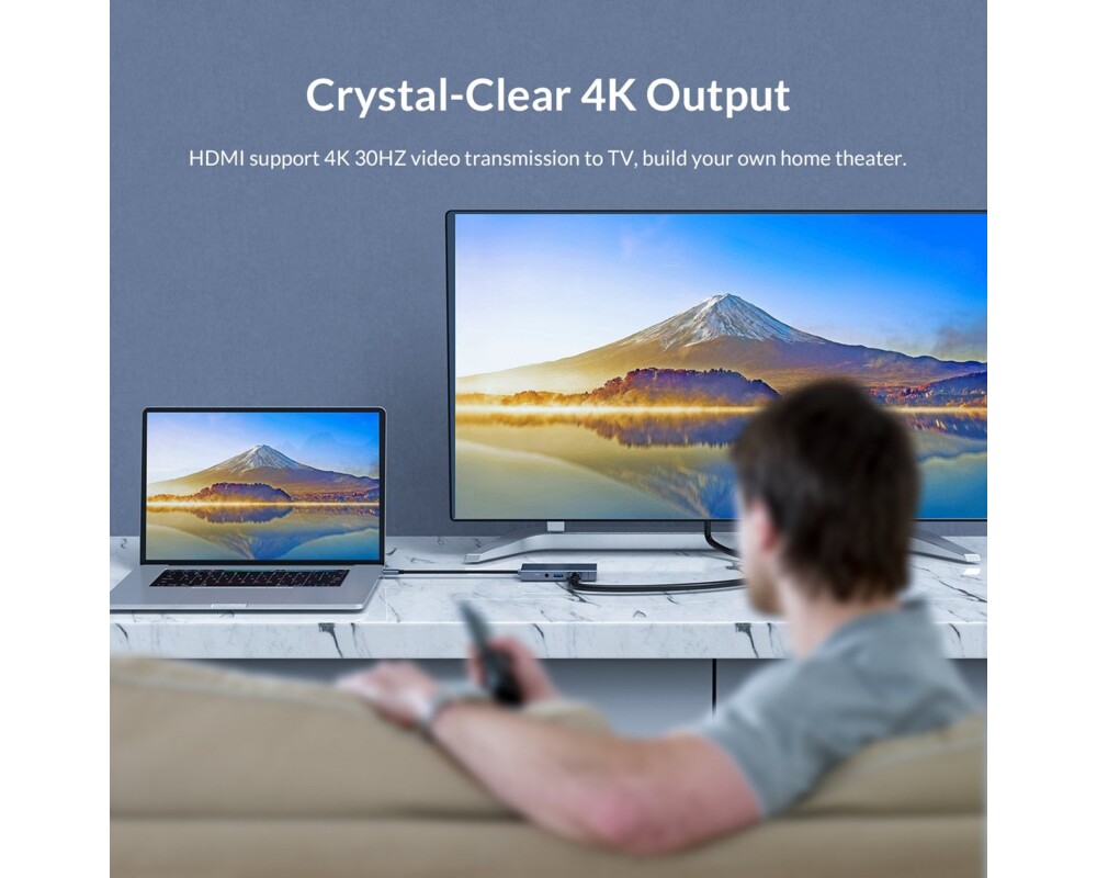 Докинг станция Orico Docking Station Type-C Power Distribution 60W - HDMI 8