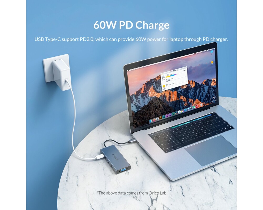 Докинг станция Orico Docking Station Type-C Power Distribution 60W - HDMI 7