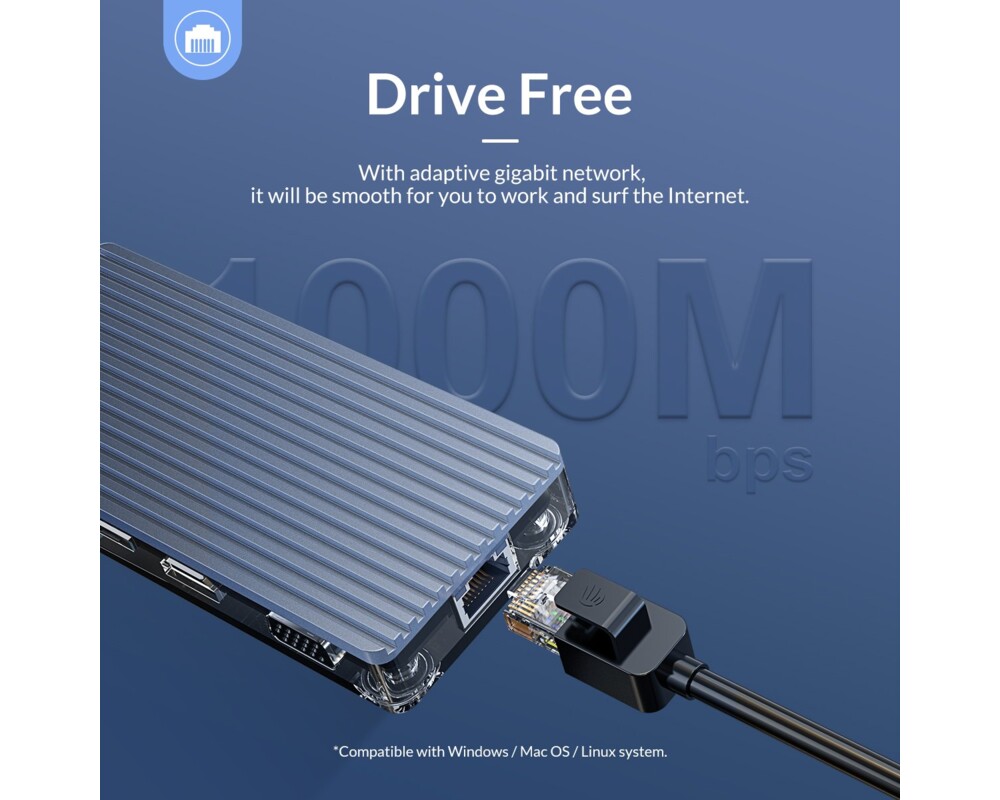 Докинг станция Orico Type-C Docking Station Power Distribution 3.0 100W - HDMI 12