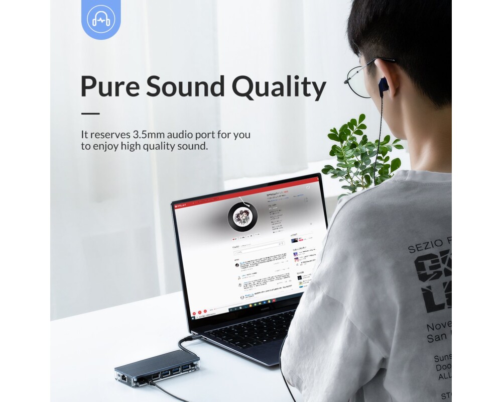 Докинг станция Orico Type-C Docking Station Power Distribution 3.0 100W - HDMI 15