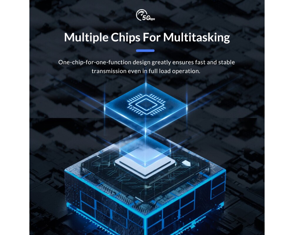 Докинг станция Orico Docking Station Type-C 5-in-1 - MDK-5P Black - Card Reader 10