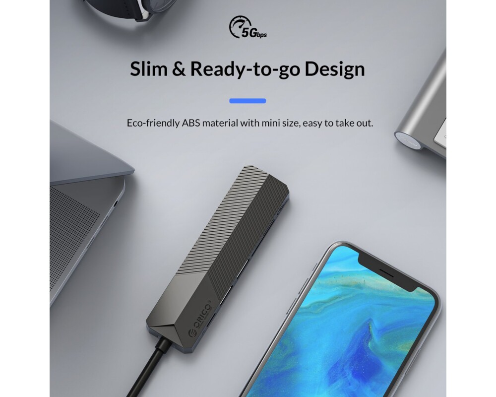 Докинг станция Orico Docking Station Type-C 4-in-1 Power Distribution 55W - MDK-4P Black - HDMI 9