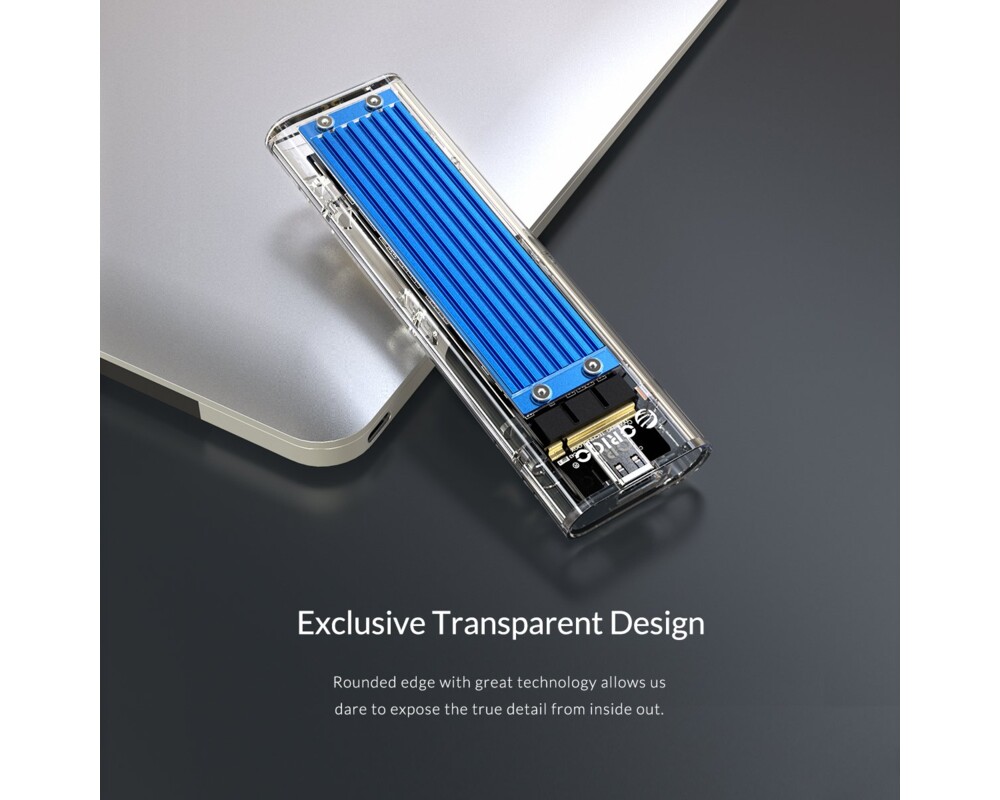 Аксесоар за съхранение Orico външна кутия за диск Storage - Case - M.2 NVMe/SATA M/B key - USB3.1 Type-C Gen.2 10Gbps 11