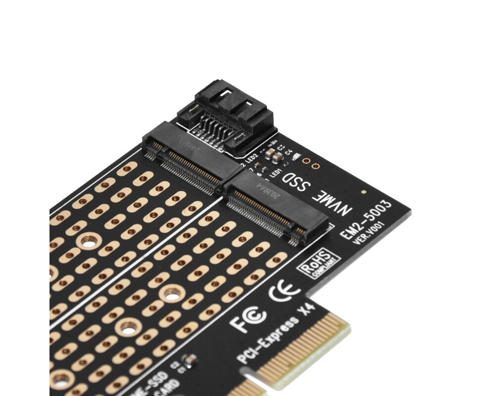Аксесоар за съхранение Makki Адаптер M2 SSD NVMe+SATA 6