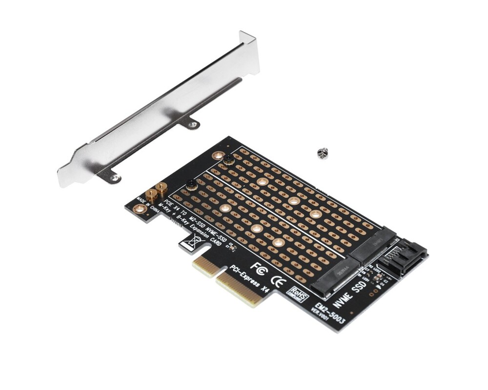 Аксесоар за съхранение Makki Адаптер M2 SSD NVMe+SATA 7