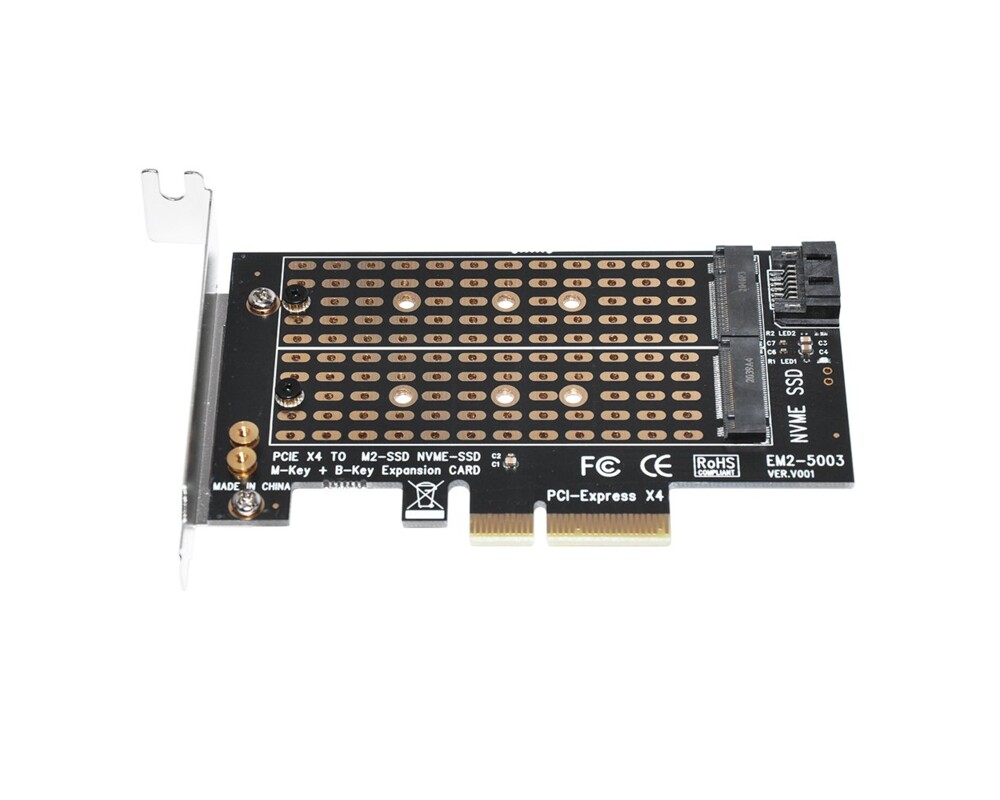 Аксесоар за съхранение Makki Адаптер M2 SSD NVMe+SATA 10