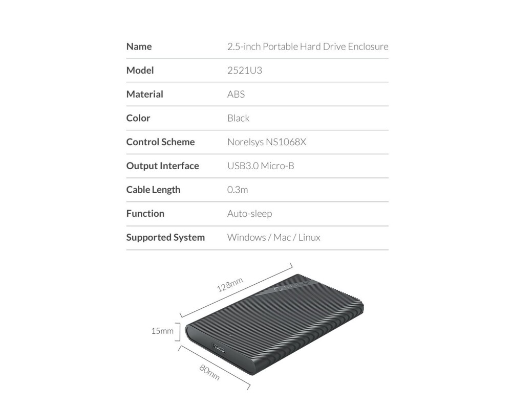Аксесоар за съхранение Orico кутия за диск Storage - Case - 2.5... 17