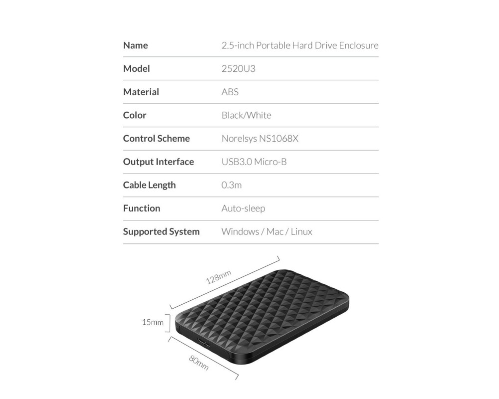 Аксесоар за съхранение Orico кутия за диск Storage - Case - 2.5... 17