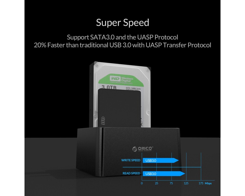 Аксесоар за съхранение Orico докинг станция Storage - HDD/SSD D... 3