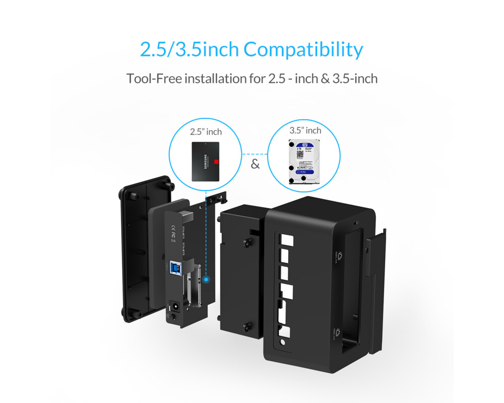 Аксесоар за съхранение Orico докинг станция Storage - HDD/SSD D... 2
