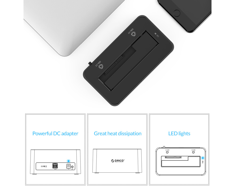 Аксесоар за съхранение Orico докинг станция Storage - HDD/SSD D... 5
