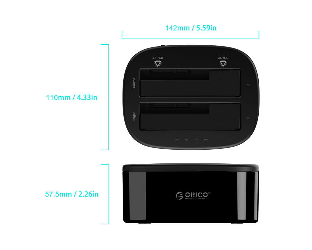 Аксесоар за съхранение Orico докинг станция Storage - HDD/SSD D... 5