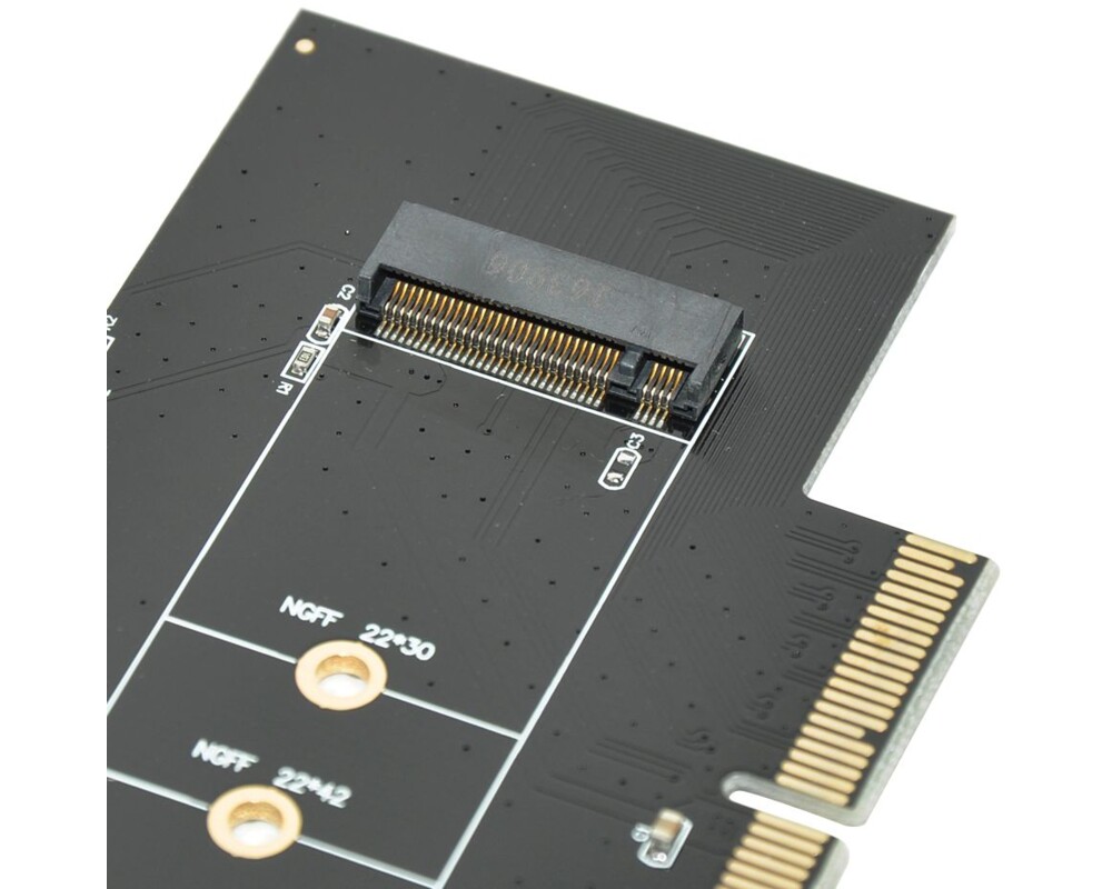 Аксесоар за съхранение Makki адаптер M2 SSD към PCI Express 3.0 4x 2
