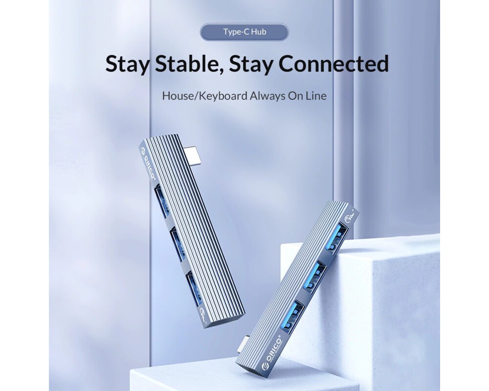 USB хъб Orico USB3.0/2.0 HUB 3 port TYPE C 4