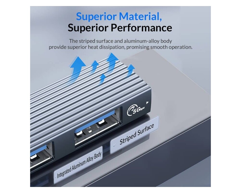 USB хъб Orico USB3.0/2.0 HUB 3 port TYPE C 9