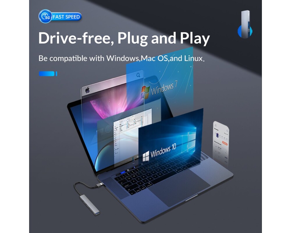 USB хъб Orico USB3.0/2.0 HUB 4 port 12