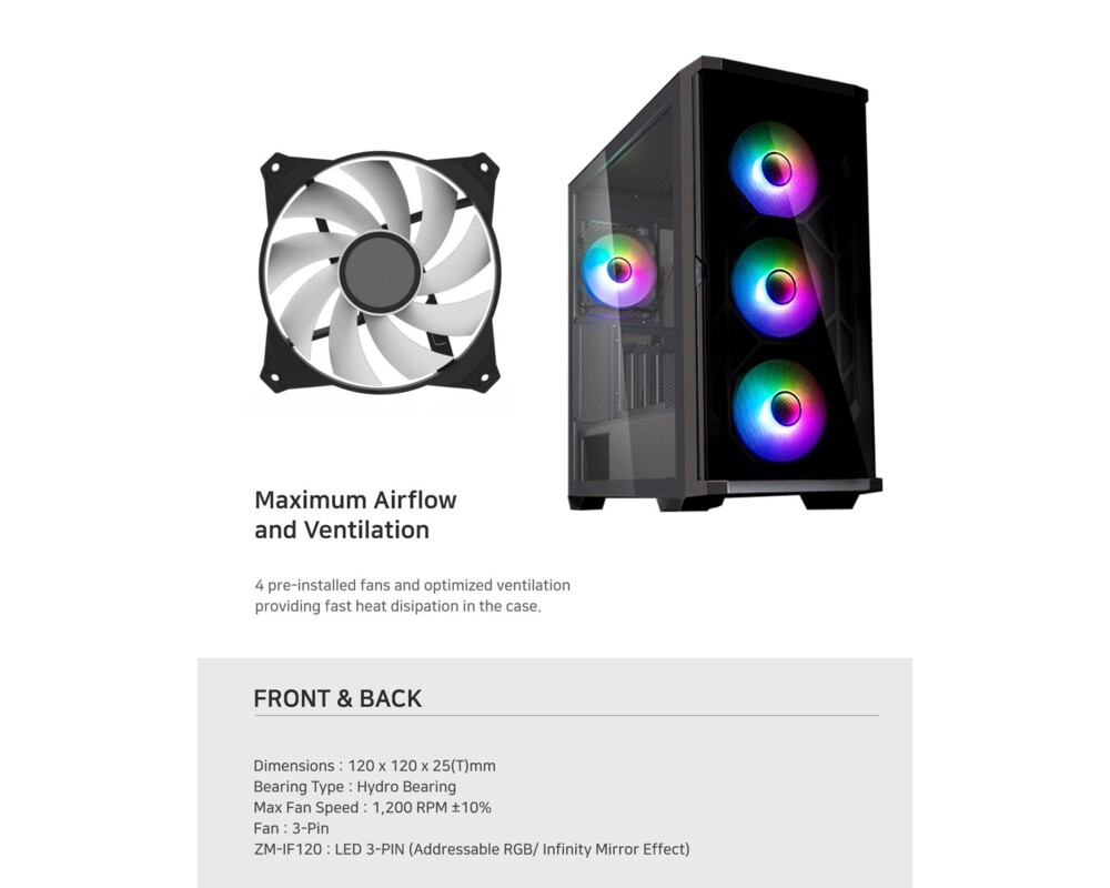 Кутия Zalman EATX - Z10 DUO - Mesh/Tempered Gl... 18