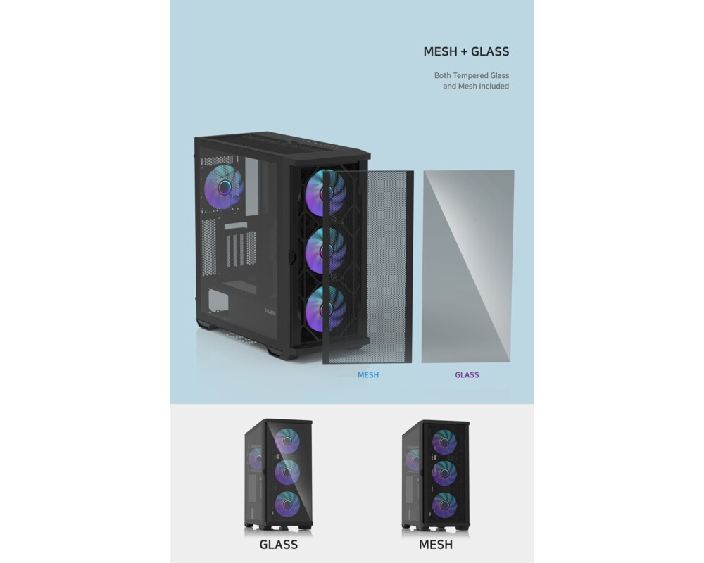 Кутия Zalman EATX - Z10 DUO - Mesh/Tempered Gl... 5