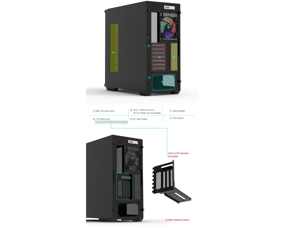 Кутия Zalman EATX - Z10 DUO - Mesh/Tempered Gl... 22