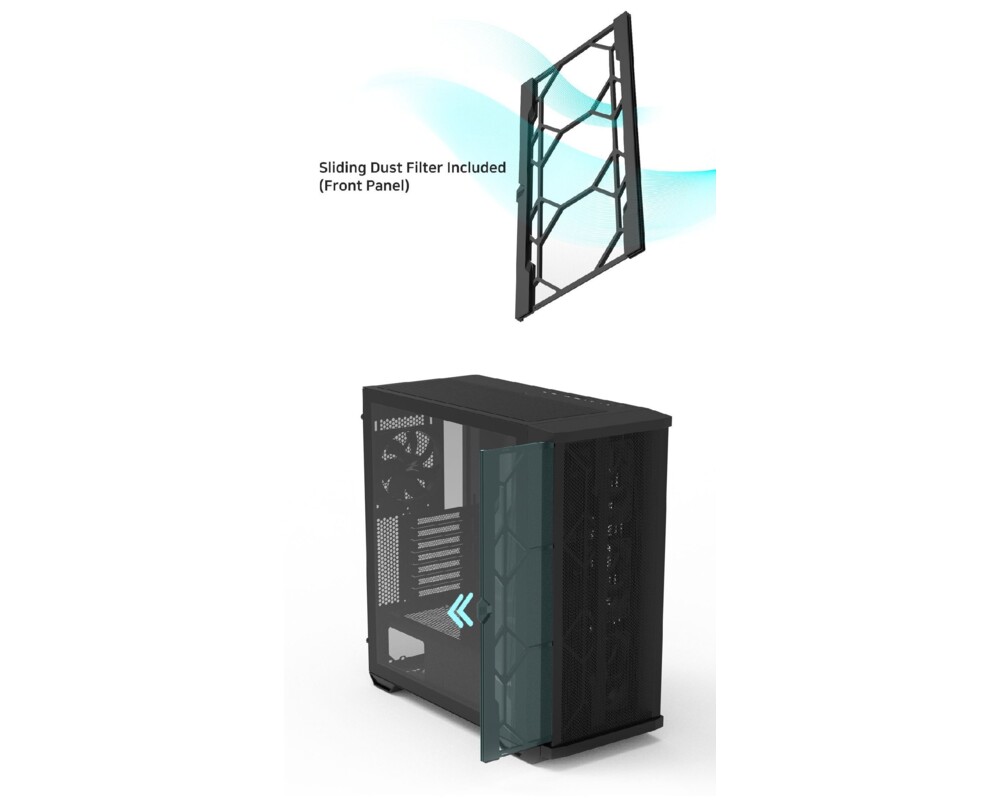 Кутия Zalman EATX - Z10 DUO - Mesh/Tempered Gl... 6