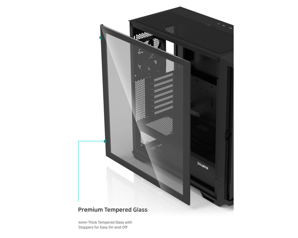 Кутия Zalman EATX - Z10 DUO - Mesh/Tempered Gl... 7