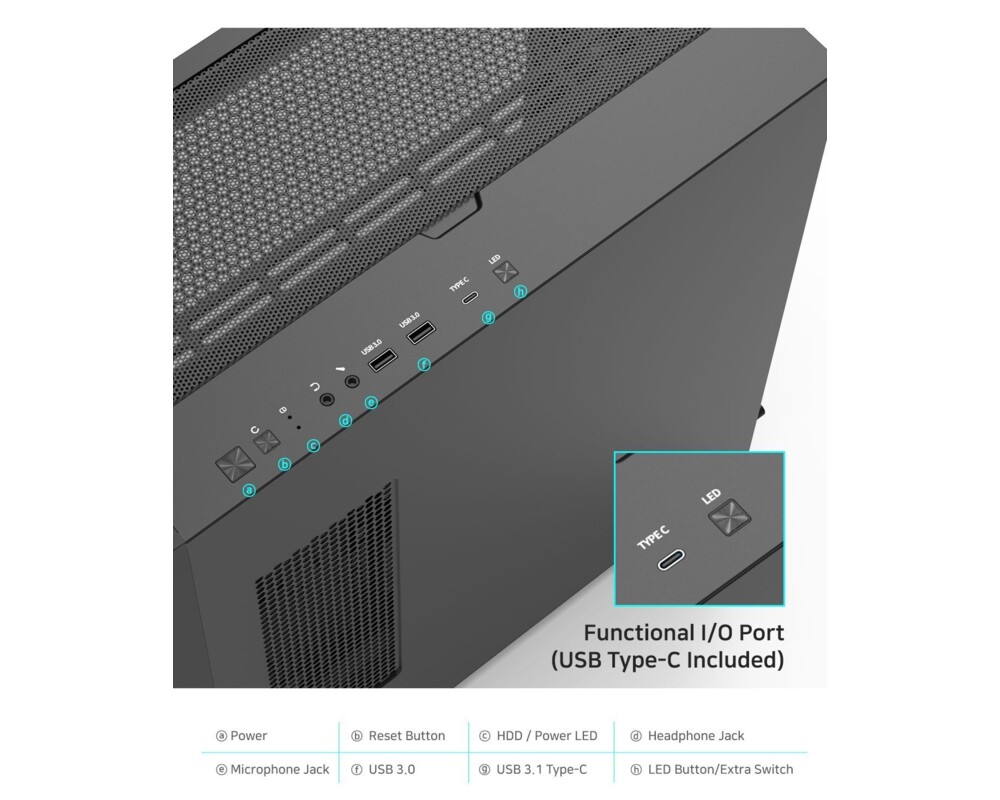 Кутия Zalman EATX - Z10 DUO - Mesh/Tempered Gl... 8