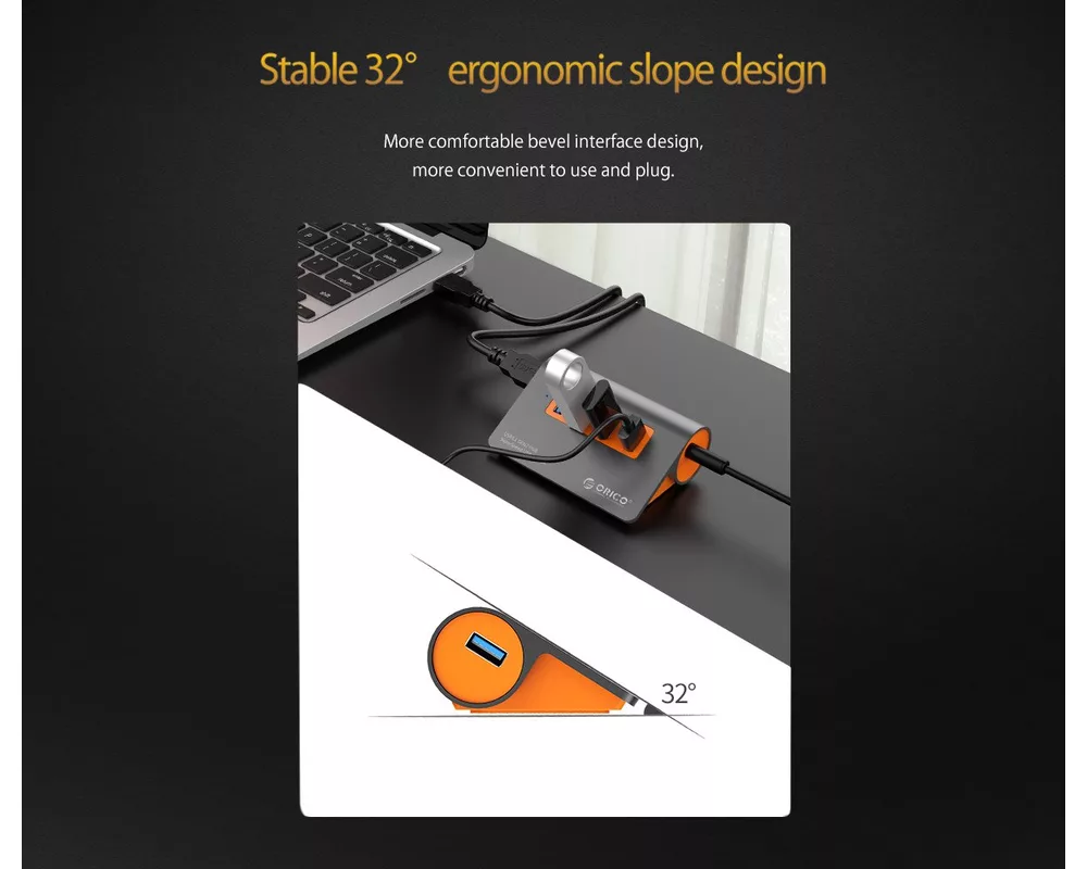 USB хъб Orico USB 3.1 Gen2 10Gbps HUB 4 port Alu... 9